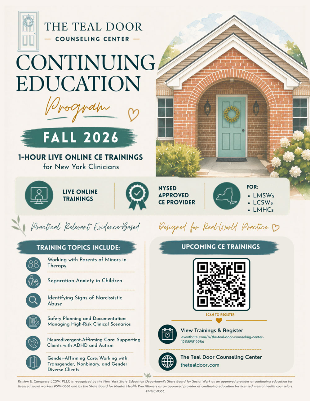 Continuing Education For Mental Health Providers in NY